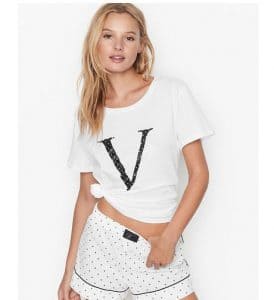  بيجامات فيكتوريا سيكريت طقم بيجاما من القطن