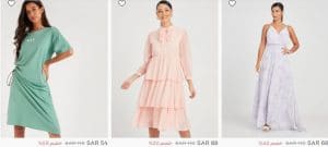 فساتين رائعة وبتصميمات مختلفة وبخصومات مذهلة