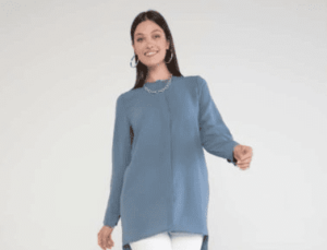 بلوزات سواريه للمحجبات البدينات بلوزة سماوي شيك