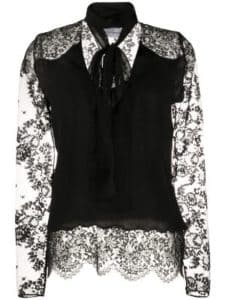 بلوزة دانتيل أسود