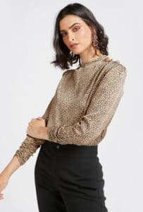 بلوزات سواريه للمحجبات قصيره بلوزة سهرات بطبعة الفهد