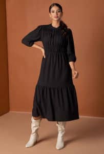 أشيك فساتين سواريه محجبات تركي فستان أسود للمناسبات