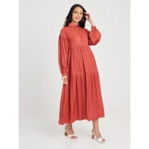 فستان أورنج مناسب للبدينات