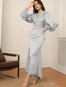 فستان ستان بقصة سمكة