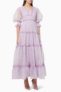 فستان سهرة موف فاتح