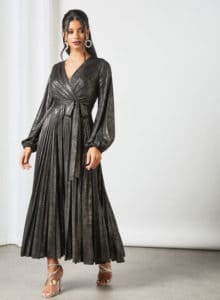 فستان سواريه جلد اسود