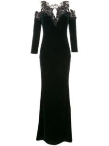 فستان سواريه قطيفة للمحجبات