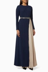 فستان سواريه كحلي واسع