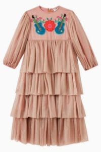 فستان أطفال بني