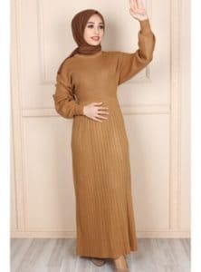 فستان بني للمحجبات 93.21 ريال سعودي