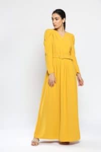 فستان سهرة أصفر