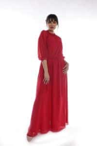 فستان سهرة احمر