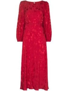 فستان سواريه أحمر طويل