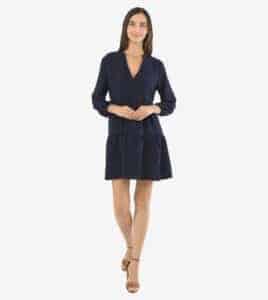 فساتين سهره للسمينات بأكمام فستان كحلي