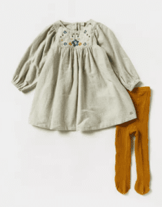 طقم فستان مطرز بأكمام