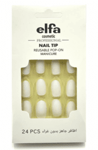 أظافر اصطناعية لون أبيض من ايلفا