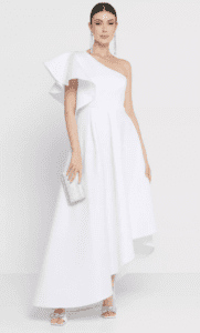 فستان ابيض نمشي رخيص