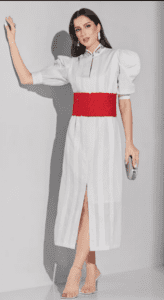 نمشي فستان ابيض