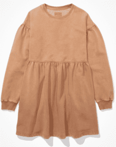 فستان باللون البني بتصميم ميني