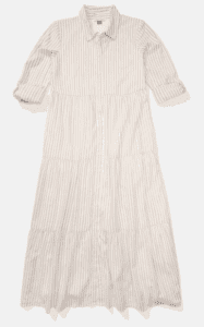 فستان ميدي باللون البيج