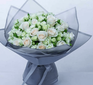 باقة ورد جوري أبيض