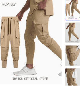 بنطال بيج رجالي بجيوب