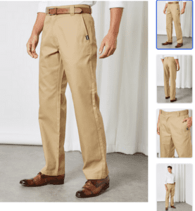 بنطال رسمي بيج معدني