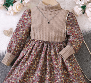 فستان بأكمان طويل