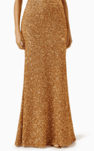 تنورة طويلة لامعه