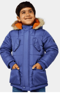 جاكيت باركا مبطن باللون الأزرق