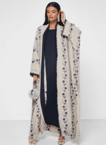 عباية Embroidered Open