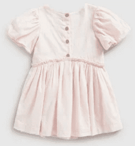 فستان بوردر بطبعة مع أزرار أمامية