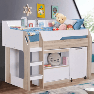 سرير فردي مع مكتب دراسة