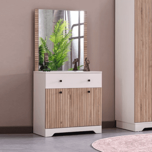 موديل تزيين مع مرآة بدرج واحد