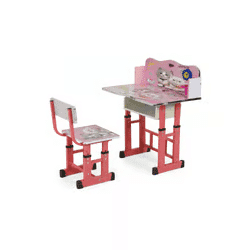 مكتب دراسة للأطفال مع مقعد
