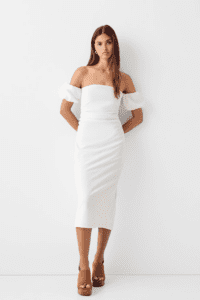 فستان كريب وبوبلين