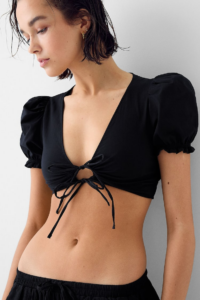 بأكمام قصيرة قميص بوبلين 