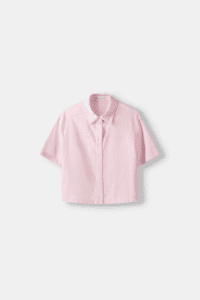 قميص ريفي بملمس بارز وأكمام قصيرة