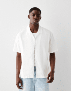 أناقة فريدة: قميص قطني بأكمام قصيرة