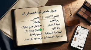 كود خصم شي ان الفعال