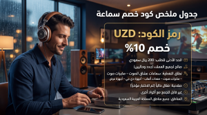 جدول ملخص كود خصم سماعة