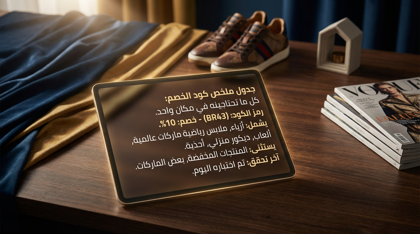 جدول ملخص كود خصم ام سو السريع جدول ملخص كود خصم ام سو السريع