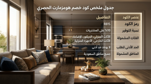 كود خصم هومز مارت