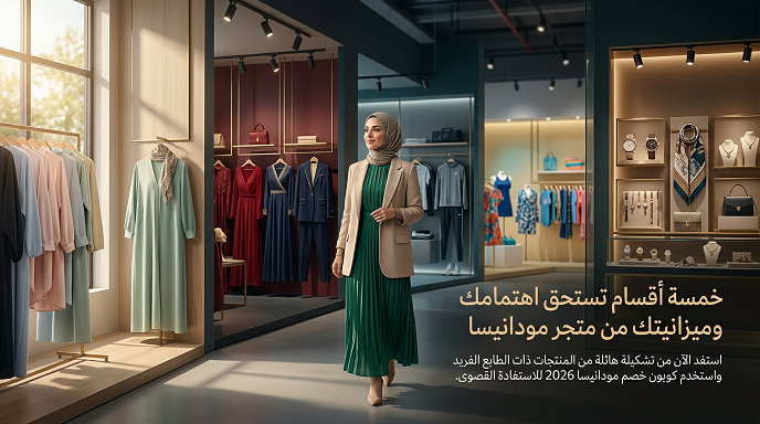 أقسام تستحق اهتمامكِ وميزانيتكِ من متجر مودانيسا