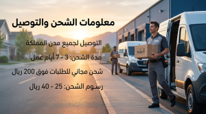 معلومات الشحن والتوصيل لمتجر ذا بيوتي اديت السعودية