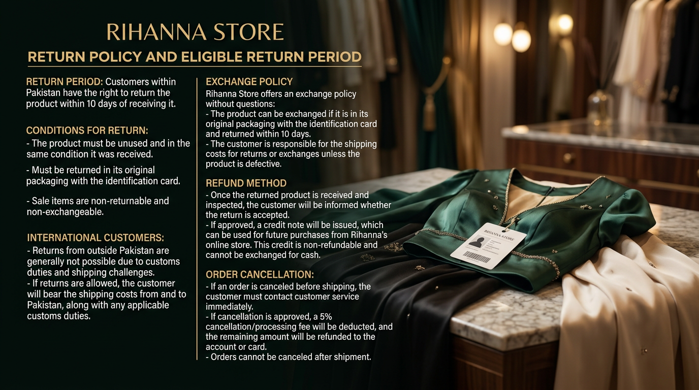 Return Policy and Eligible Return Period