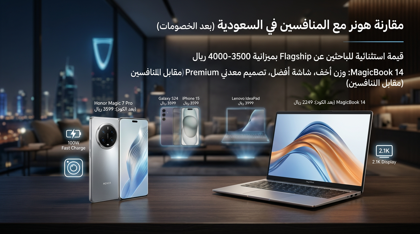 مقارنة هونر مع المنافسين في السعودية