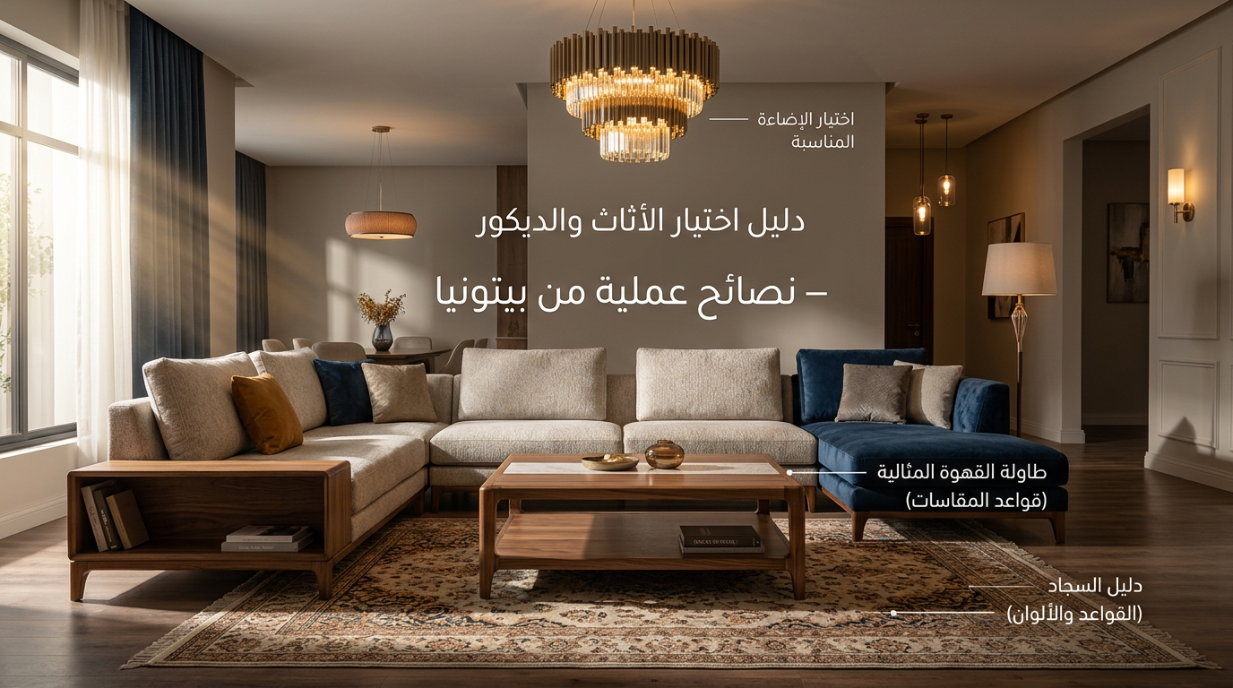 دليل اختيار الأثاث والديكور من بيتونيا