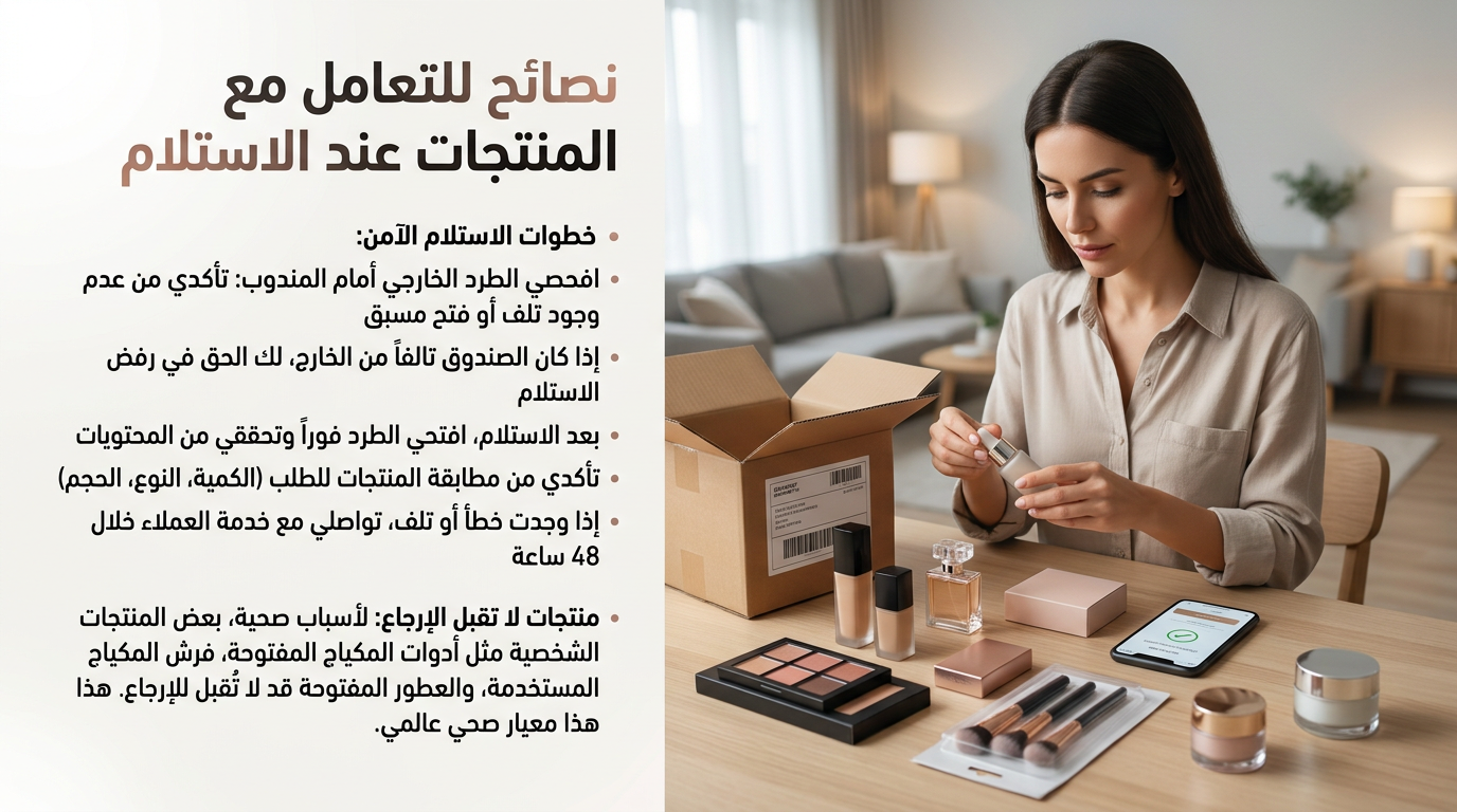 نصائح للتعامل مع المنتجات عند الاستلام