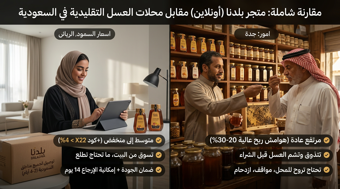 لدنا مقابل محلات العسل التقليدية في السعودية